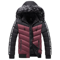 Herren Steppjacke mit Kunstfellkapuze - Elian