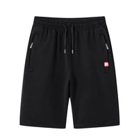 Unifarbene Sportshorts für Männer mit Reißverschlusstaschen - Kevin
