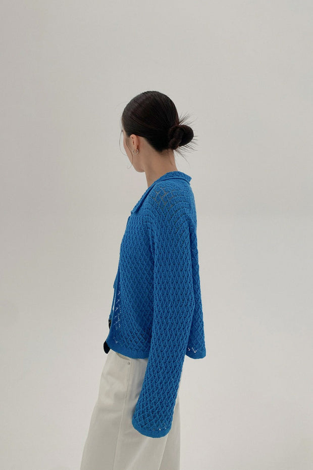 Strickjacke mit Bindedetail und Strickstruktur