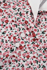 Maxikleid mit Puffärmeln, hoher Taille und Blumenmuster