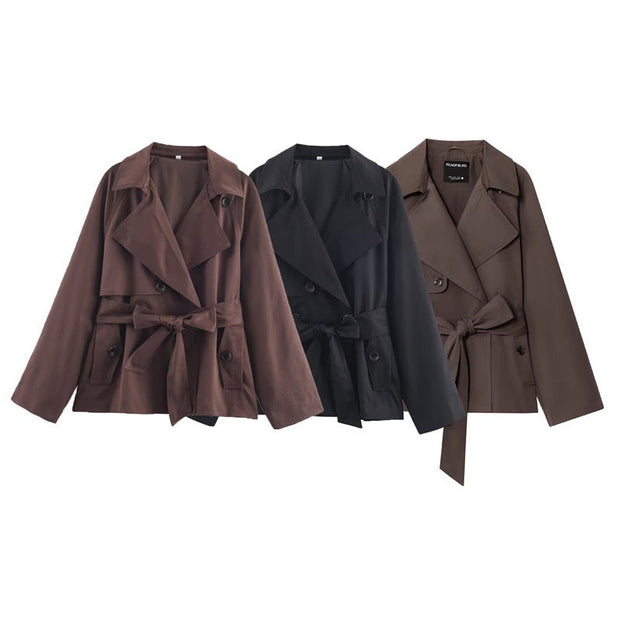 Locker sitzender kurzer Damen-Trenchcoat - Elayne