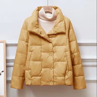 Kurze Damen-Steppjacke mit hohem Kragen - Valery