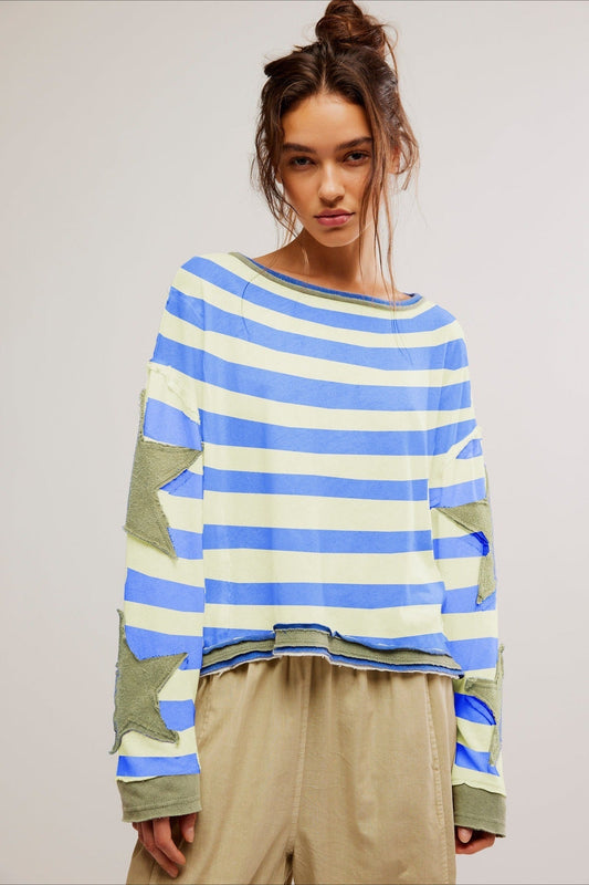 Sweatshirt mit Streifenmuster