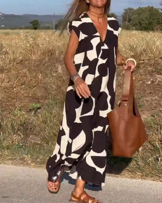Marina - Elegantes Sommerkleid mit Aufdruck