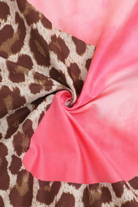 Ärmelloses Maxikleid mit Blumenmuster und Leopardenmuster