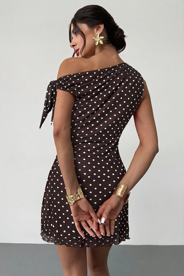 Minikleid mit Raffung und Blumenmuster