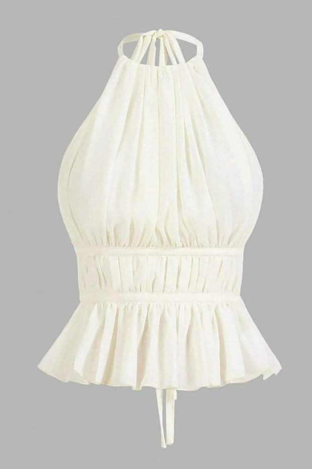 Rückenfreies Top mit Neckholder und Bindedetail