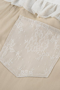Locker geschnittene Hose mit Spitze