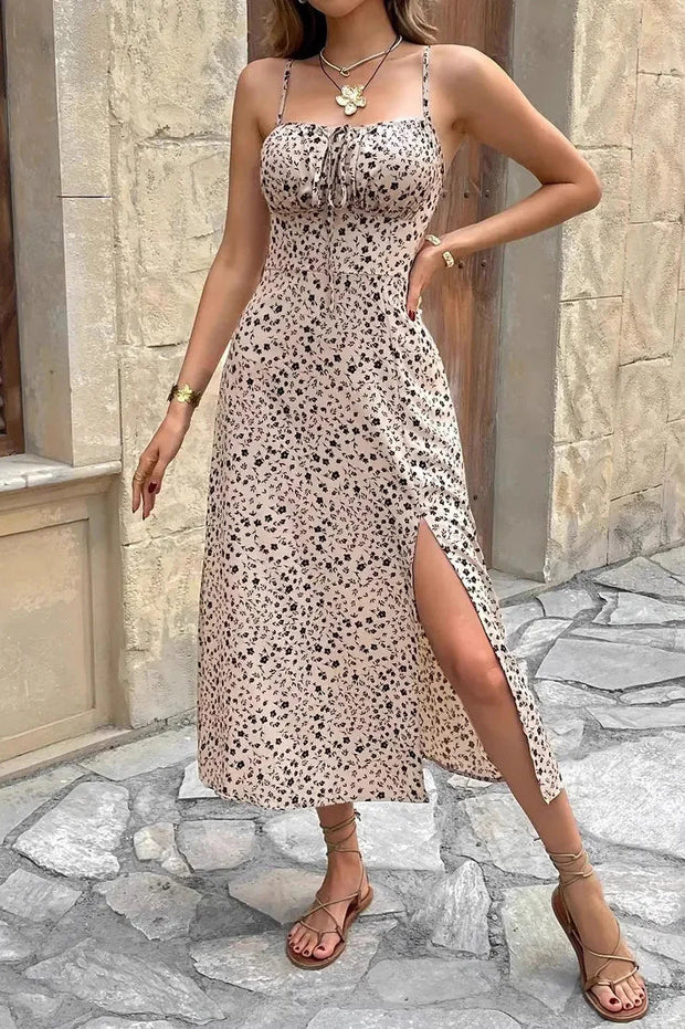 Maxikleid mit Blumenmuster in Blumen Druck