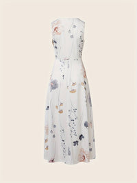 Cassandra - Langes Kleid mit Blumendruck