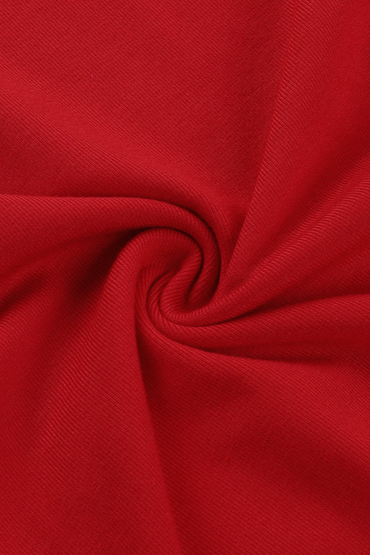 Figurbetontes Maxikleid mit Neckholder in Rot, mit V-Ausschnitt
