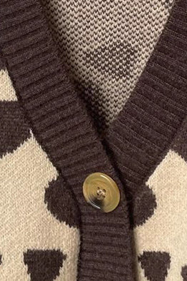 Strickjacke mit Leopardenmuster