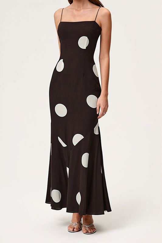 Maxikleid mit Punktemuster