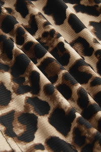 Top mit Neckholder, V-Ausschnitt und Leopardenmuster