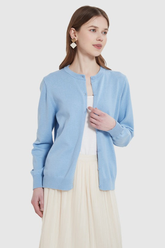 Strickjacke mit Strickstruktur und Baumwolle