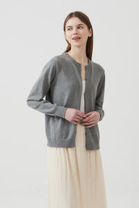 Strickjacke mit Strickstruktur und Baumwolle