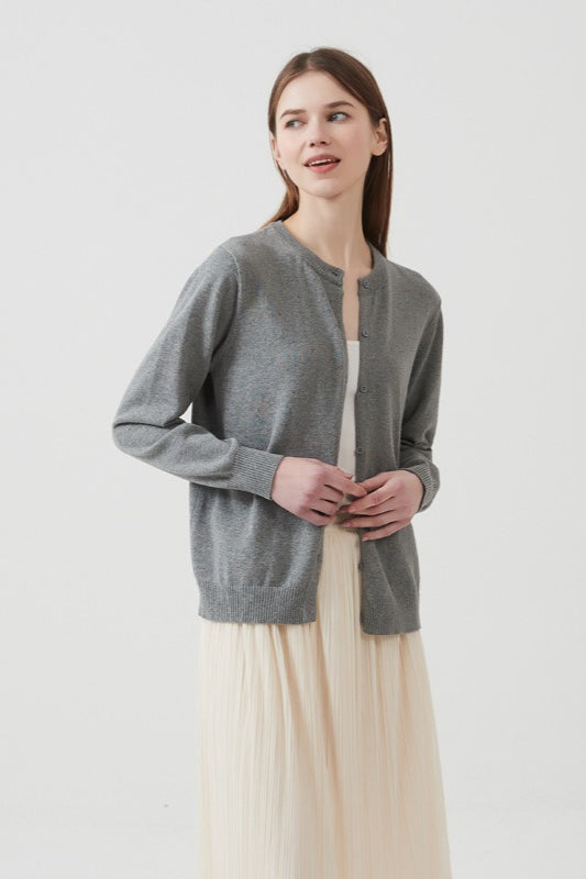 Strickjacke mit Strickstruktur und Baumwolle