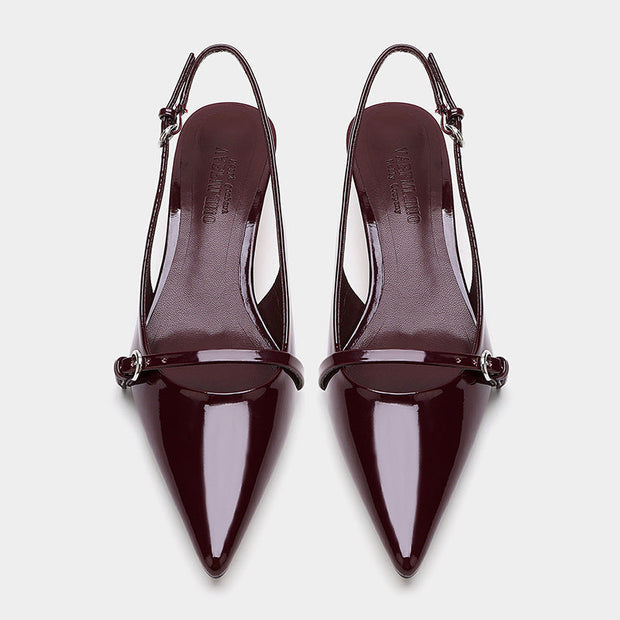 Damen Schuhe mit spitzem Absatz und Hardware-Riemen - Solène