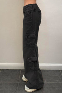 Hose im Vintage-Stil in Schwarz