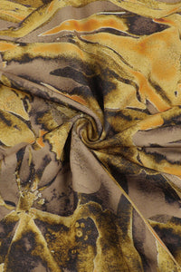 Maxikleid mit Ein-Schulter-Design, Aussparungen und Druck