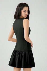 Ärmelloses Minikleid mit Schleifendetail