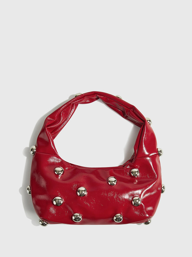 Damen-Umhängetasche mit dekorativen Metalldetails