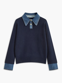 Damen-Pullover mit Hemdkragen - Alriksa