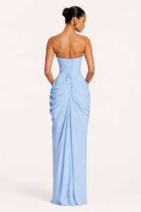 Damen langes Kleid elegantes Event Kleid slim fit Seitenschlitz - Ottilie