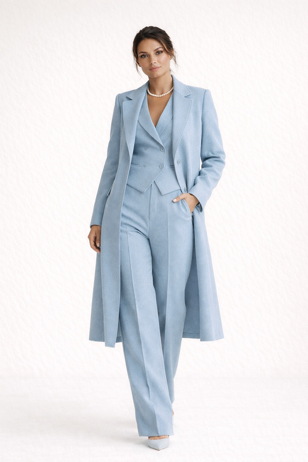 Damen Set 3 Stück Blazer Weste Weste Hose elegant - Ingrid