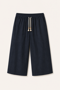 Herren-Cropped-Hose mit elastischem Bund und Kordelzug – Alfie