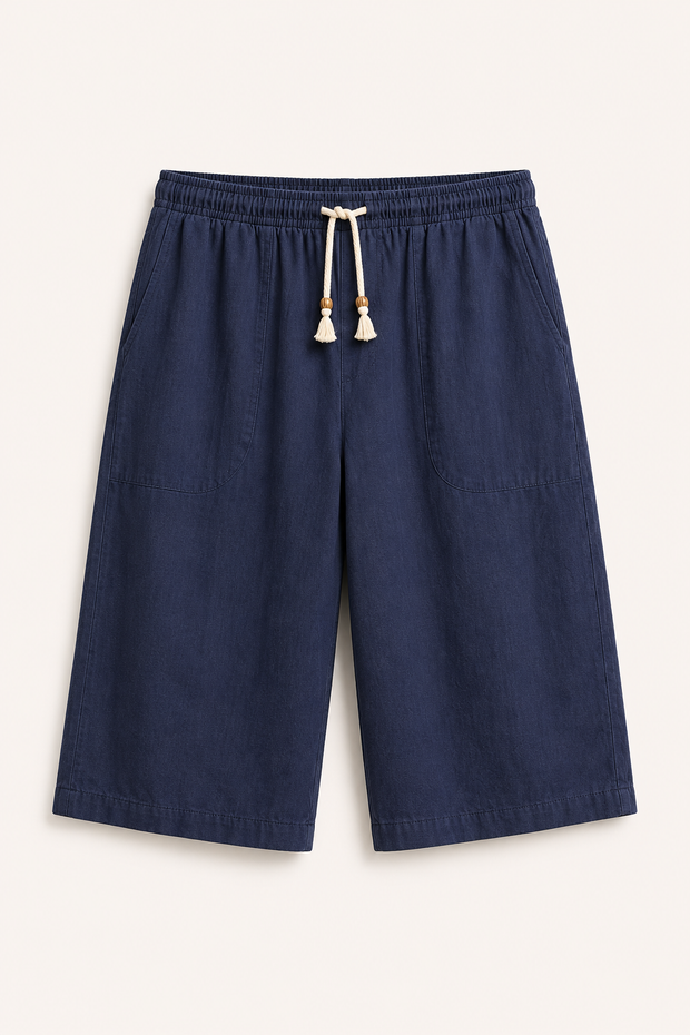 Herren-Cropped-Hose mit elastischem Bund und Kordelzug – Alfie