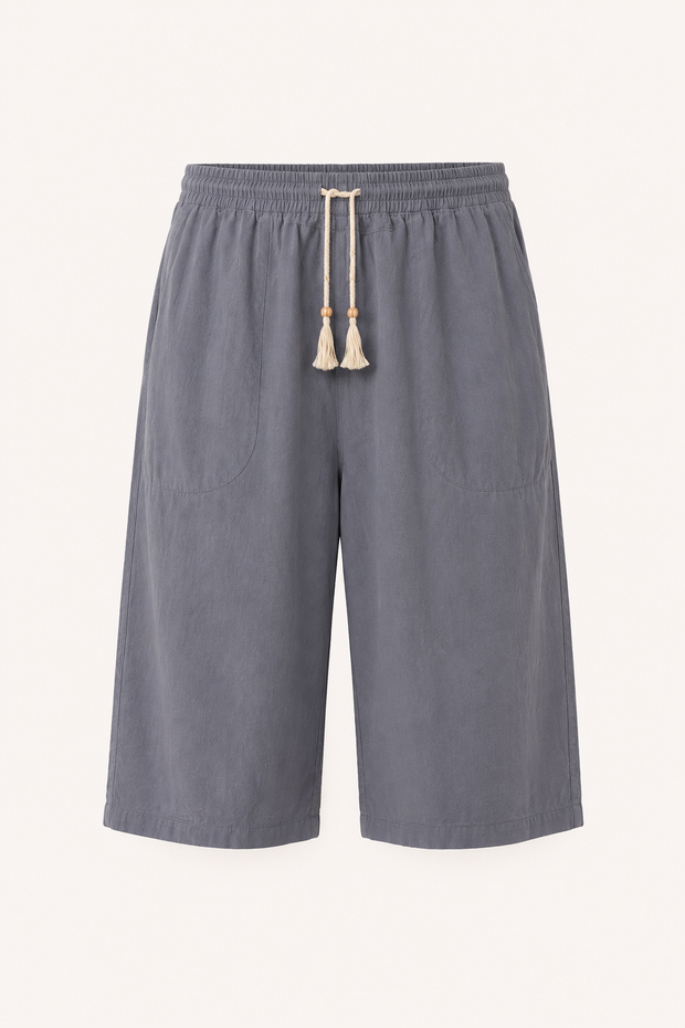 Herren-Cropped-Hose mit elastischem Bund und Kordelzug – Alfie