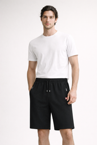 Unifarbene Sportshorts für Männer mit Reißverschlusstaschen - Kevin