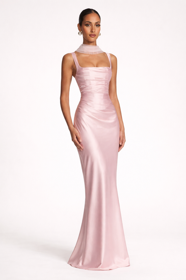 Ärmelloses, langes, elegantes, schmal geschnittenes Kleid für Frauen - Astrid