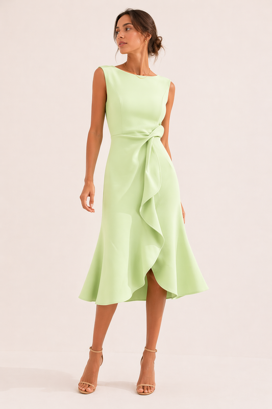 Elegantes Midikleid mit Schlitz - Mireia