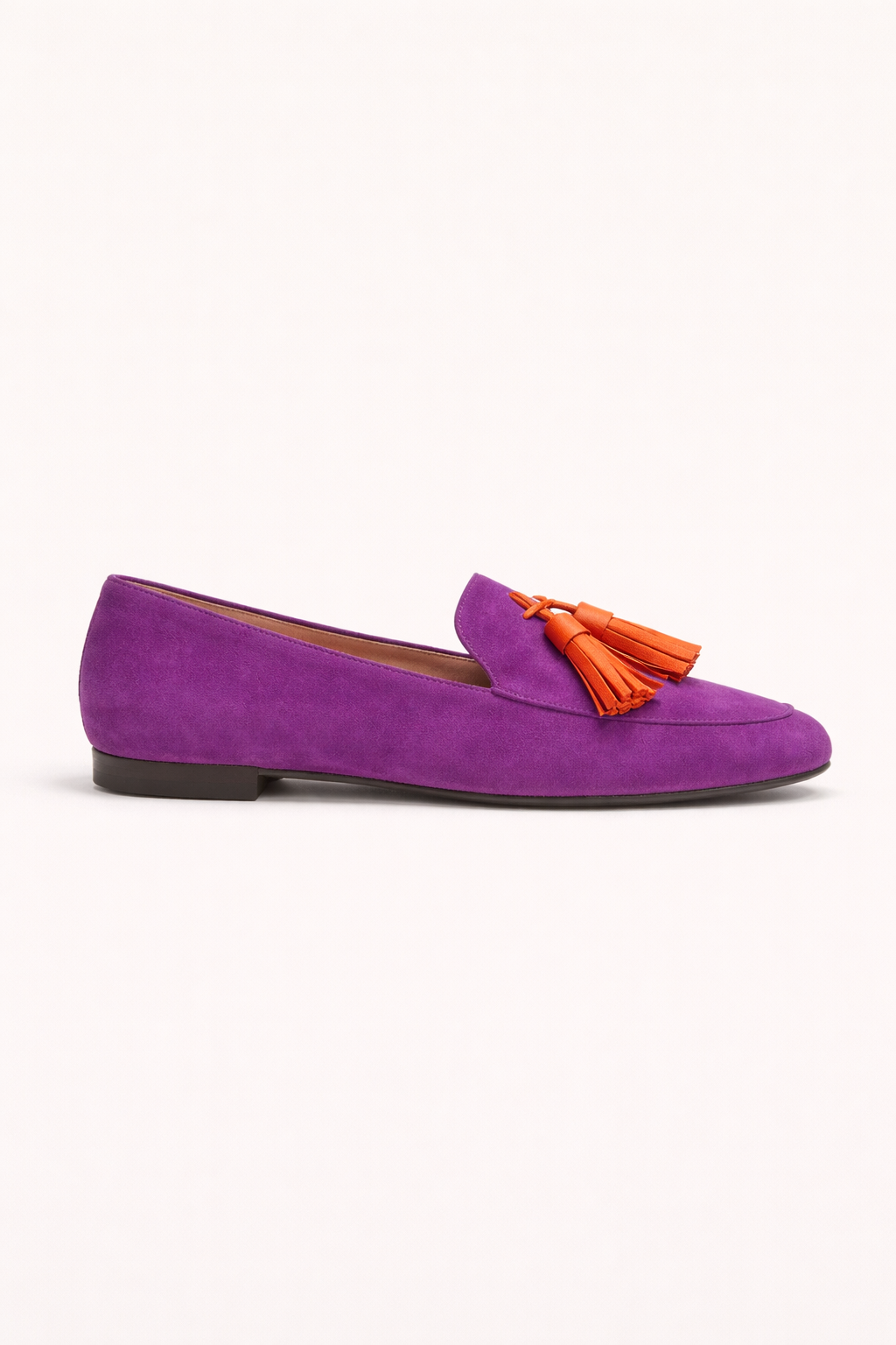 Damen Quaste Loafer runde Zehe flache Sohle - Elvara