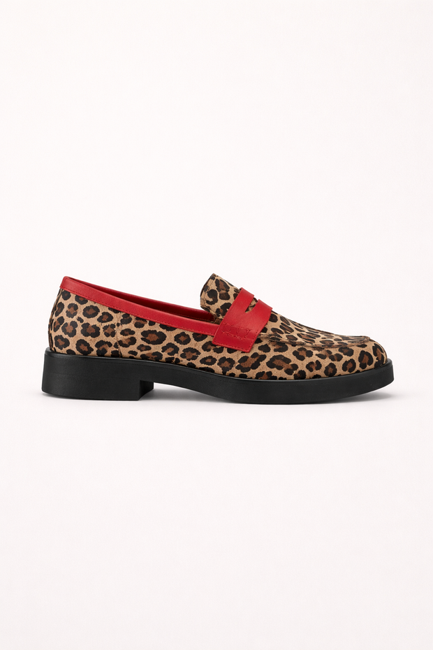 Damen Slipper Plattform Tierdruck oberen Band - Sireva