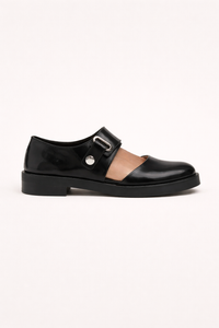 Damen geschlossene Schuhe Schnalle Seite dicke Sohle - Caterina