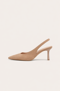 Geschlossene Damen-Slingback-Schuhe mit feinem Absatz - Elira