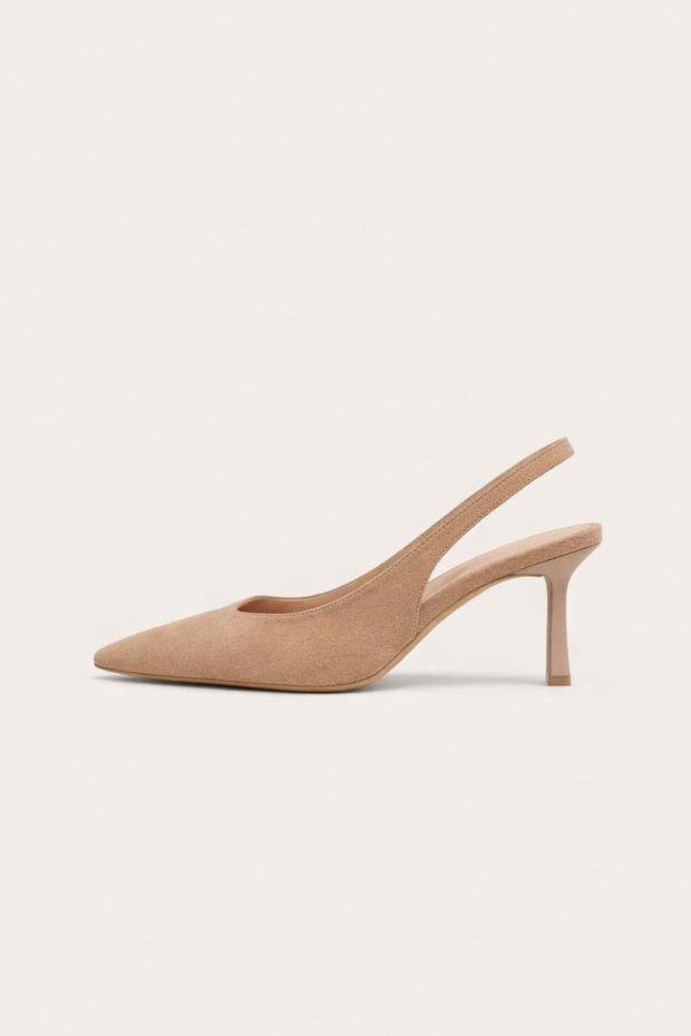 Geschlossene Damen-Slingback-Schuhe mit feinem Absatz - Elira