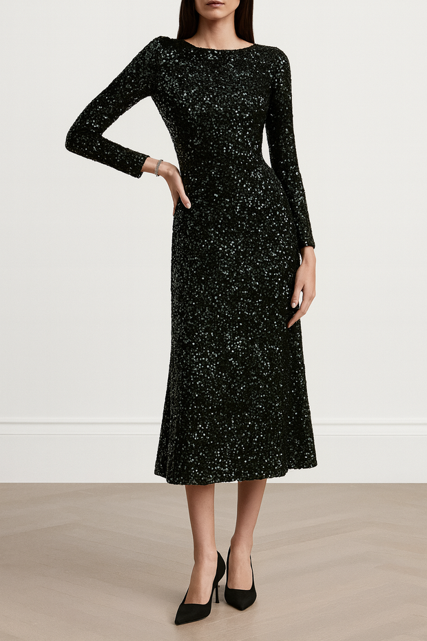Damen Partykleid mit Pailletten - Elissa