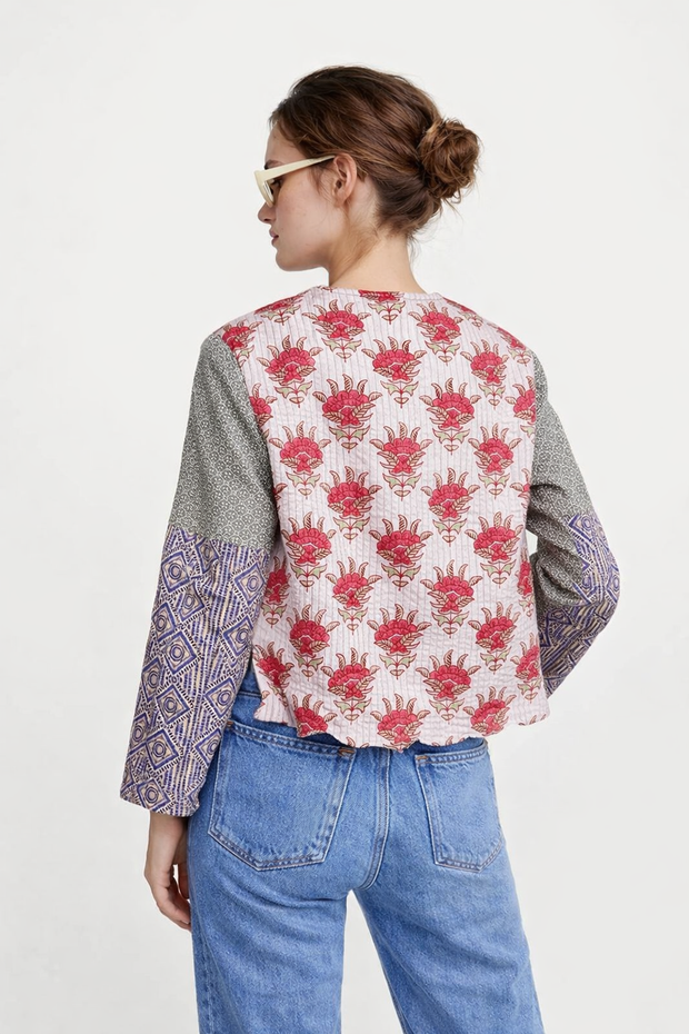 Frühlingsjacke mit Patchworkdruck für Frauen - Gerlinde