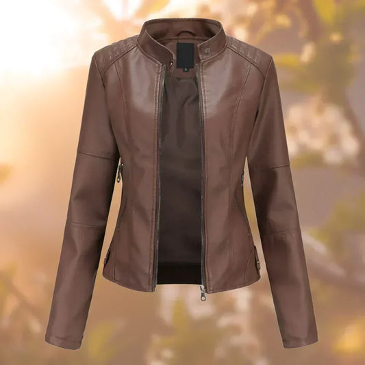 Lederjacke mit markanter, moderner Silhouette