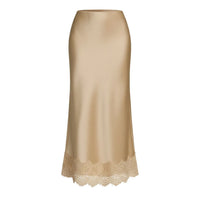 Damen Maxirock schlichtes Finish Spitze Detail eleganter Stil - Mireya