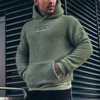 LOUIS - Langärmeliger Plüsch-Kapuzenpullover