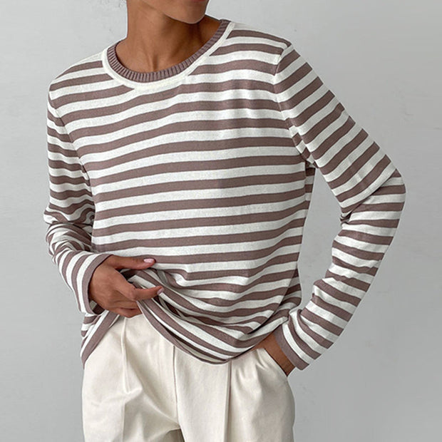 EleganceStripe Long Sleeve Shirt