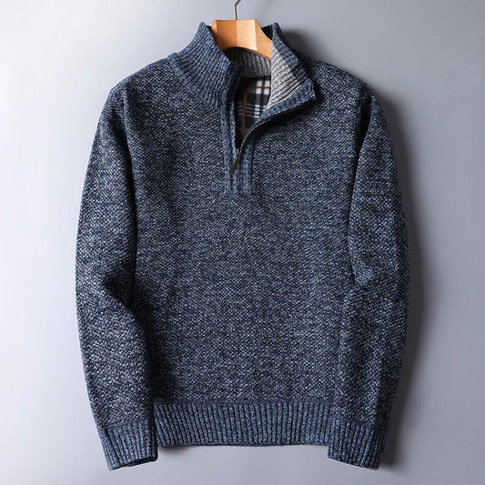 Herren Wollpullover mit Reißverschluss - Darven
