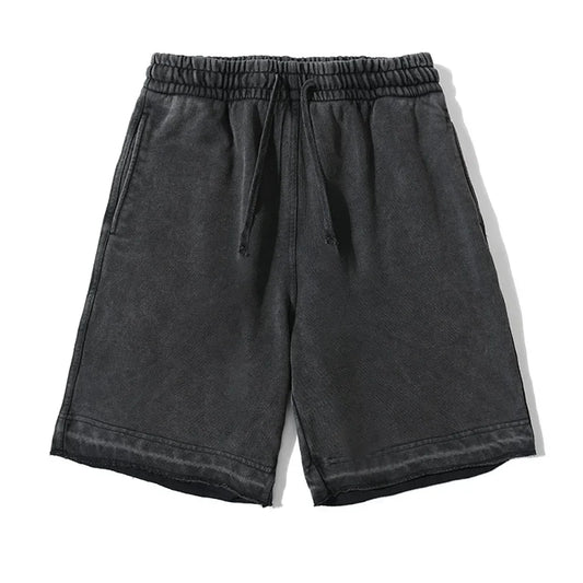 Baumwoll-Shorts mit Vintage-Waschung für Männer