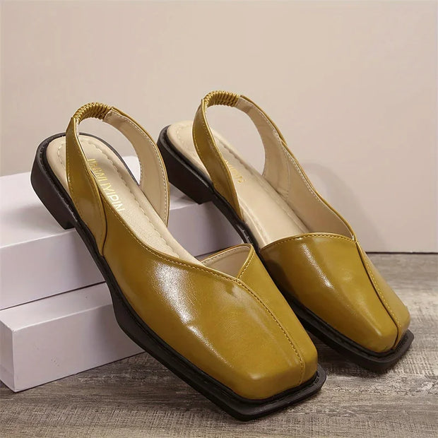 Flaches Slingback mit quadratischer Spitze - Carmen