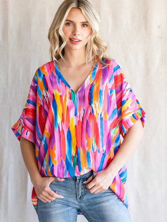 Jalys - Bunte Federbluse